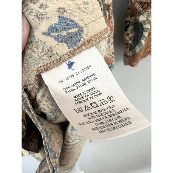ANTHROPOLOGIE by HOLDING HORSES Paisley Palette Shirtdress DRESS 10 Top Large - Picture 10 of 11